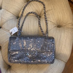 Chanel 2008 Silver Sequin Handbag NWT